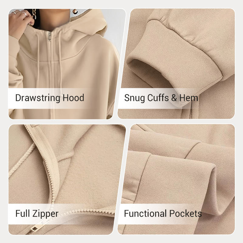 đ„BegrĂ€nsat Erbjudande 50% Rabattđ„ Damernas Höst/Vinter Hoodie med Dragkedja â Köp tvĂ„, fri frakt