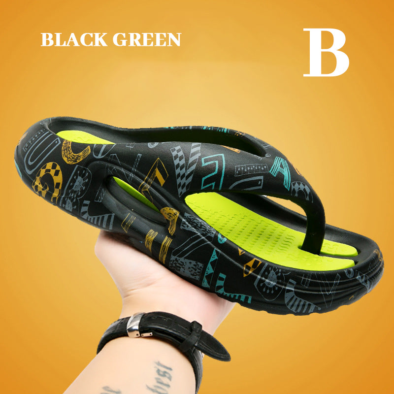 Bekväma Sommarsandaler Flip Flops Tjock Sula