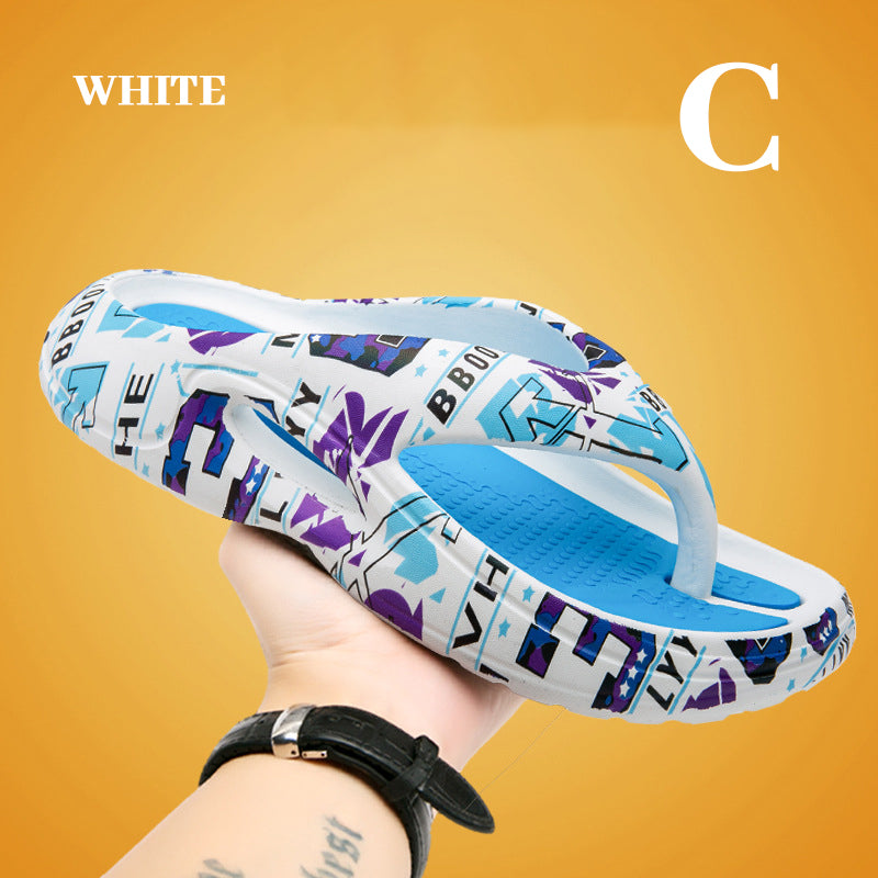 Bekväma Sommarsandaler Flip Flops Tjock Sula
