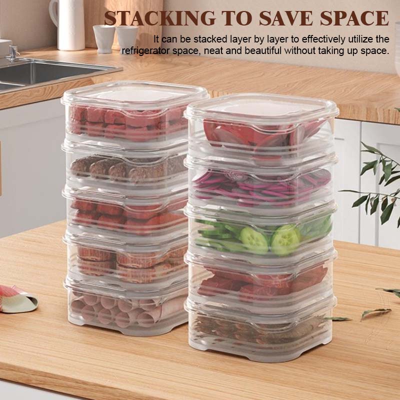 ❄️Frysfack För Färskhållning Av Kött - Gör Frysningen Mer Prydlig/Refrigerator Frozen Meat Compartment Box