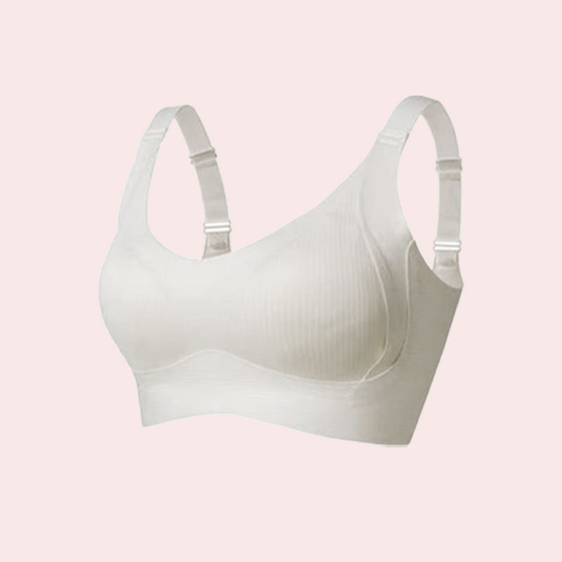 🎁Ribbad push-up-bh med justerbara byglar för kvinnor/ 🎁Women's Ribbed Push Up Adjustable Wireless Bra