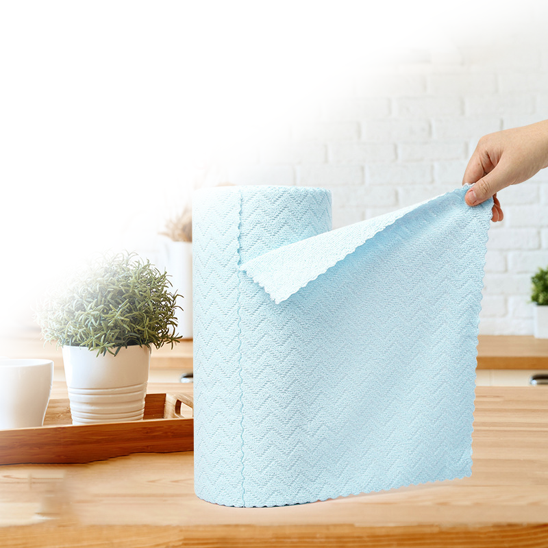 🧼🌀 Superabsorberande Mikrofiberdukar – Återanvändbar Rulle för Hem & Kök