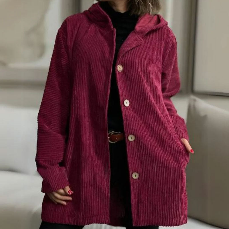 🍂 Casual velvet jacket with hood for fal 🧥