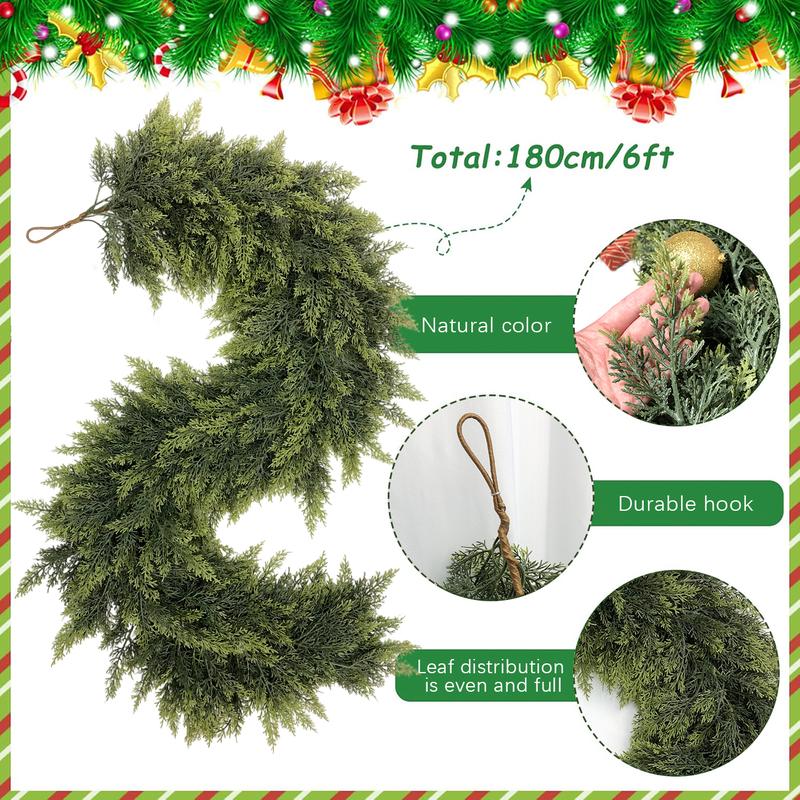 đ2025 Super Value Set (50 % RABATT)đ„6 FT Konstgjorda Cederkransar â Realistisk Vintergrön Dekoration