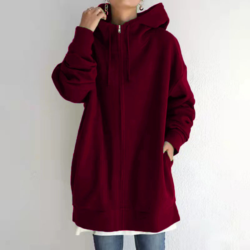 đ„BegrĂ€nsat Erbjudande 50% Rabattđ„ Damernas Höst/Vinter Hoodie med Dragkedja â Köp tvĂ„, fri frakt