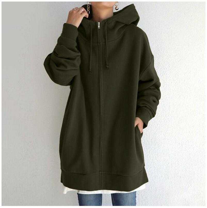 đ„BegrĂ€nsat Erbjudande 50% Rabattđ„ Damernas Höst/Vinter Hoodie med Dragkedja â Köp tvĂ„, fri frakt