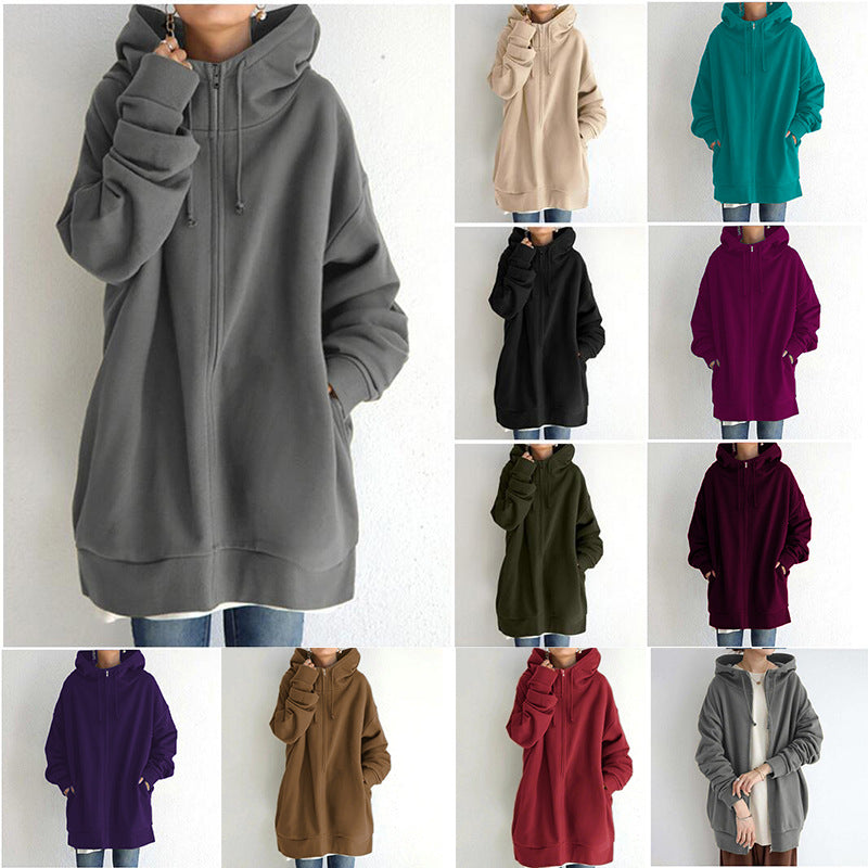 đ„BegrĂ€nsat Erbjudande 50% Rabattđ„ Damernas Höst/Vinter Hoodie med Dragkedja â Köp tvĂ„, fri frakt