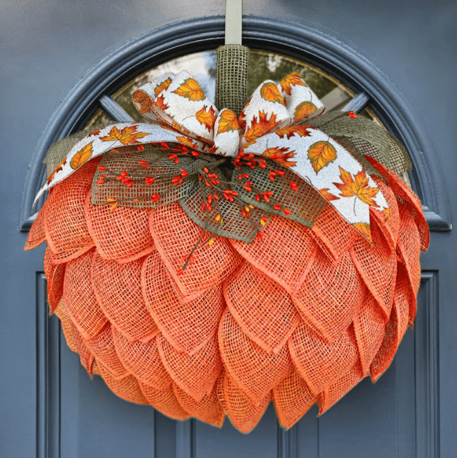 🔥 🍁Handgjord höstpumpakrans🎃