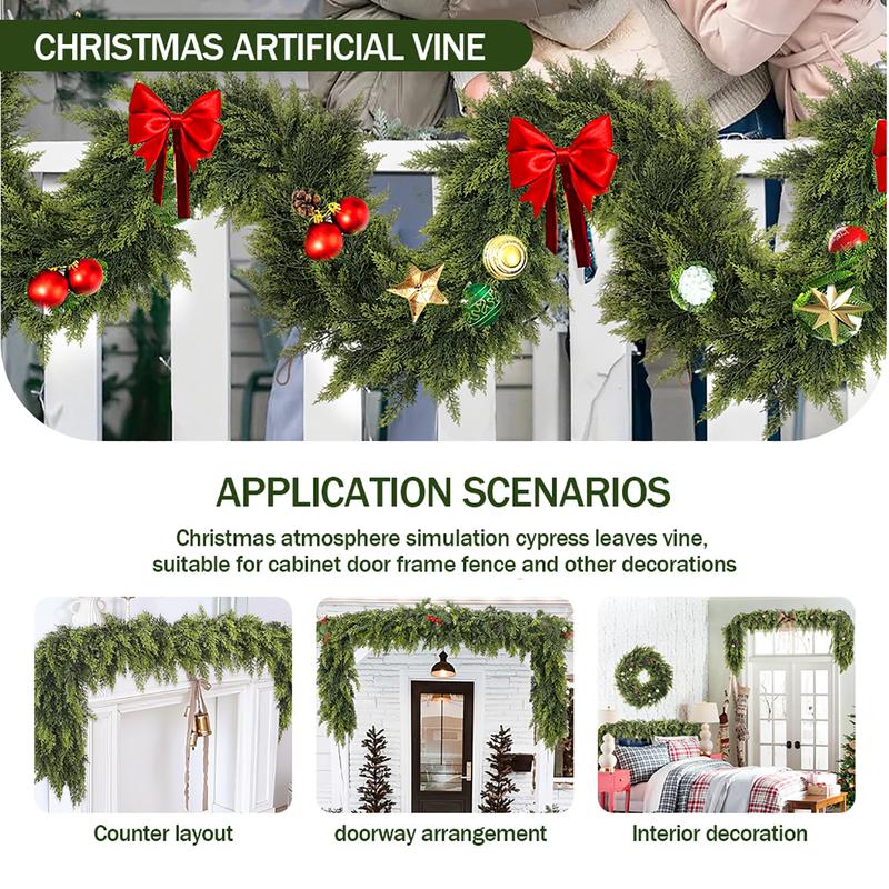 đ2025 Super Value Set (50 % RABATT)đ„6 FT Konstgjorda Cederkransar â Realistisk Vintergrön Dekoration