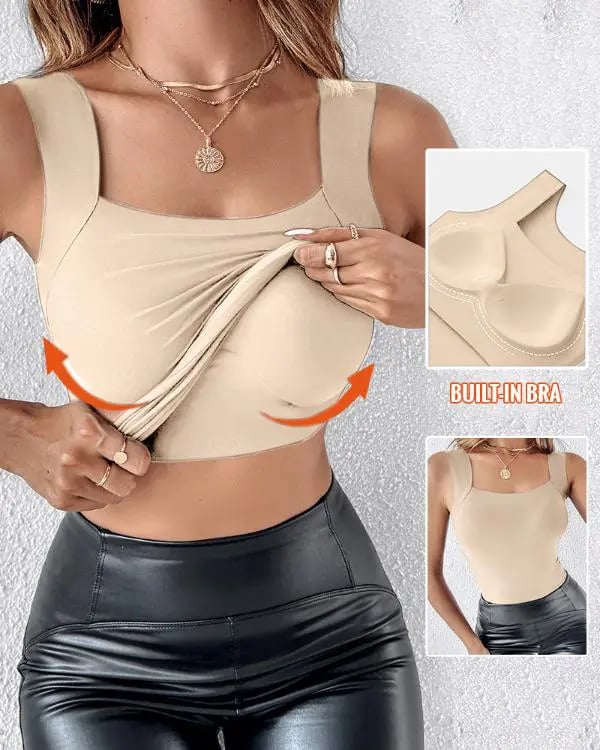 š„Sista dagen 49% RABATTš„U-ringad shapewear med inbyggt bh-linne
