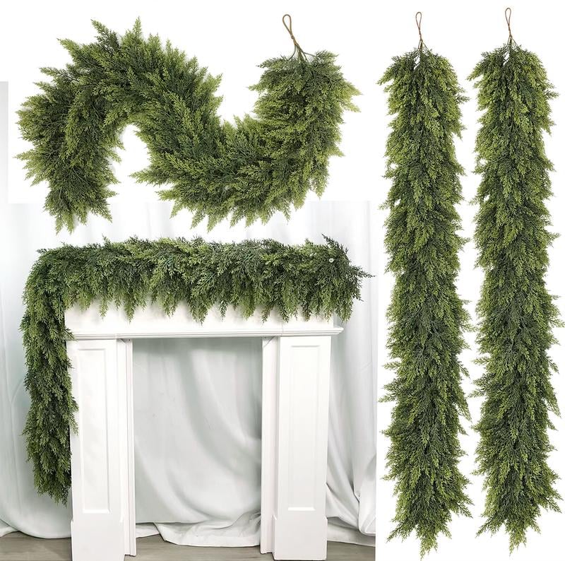 đ2025 Super Value Set (50 % RABATT)đ„6 FT Konstgjorda Cederkransar â Realistisk Vintergrön Dekoration