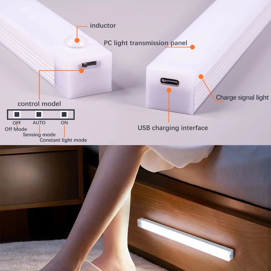 ⚡Sista dagen- Uppladdningsbara LED-lampor utan stans Smart Sensor Magnetic