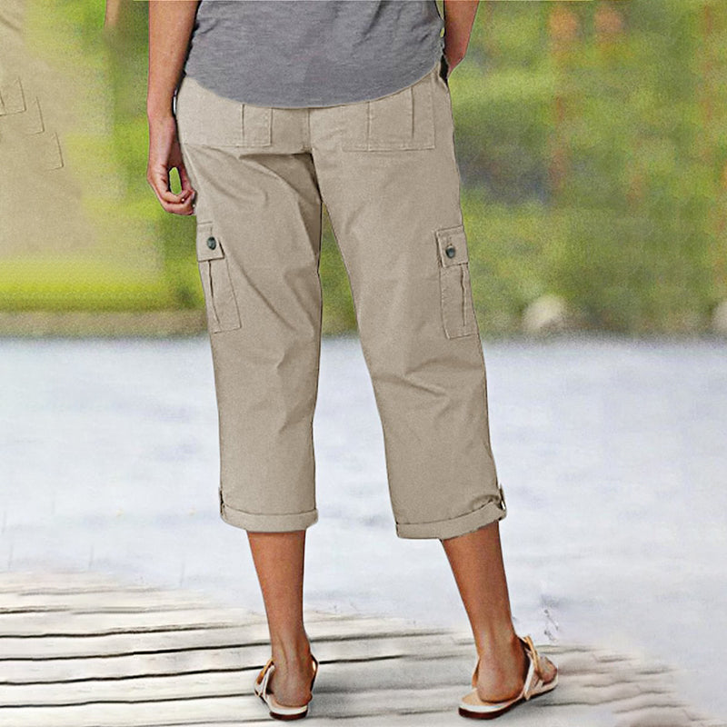 đ§Summer Hot Sale-50% OFFâ€ïžâđ„Multi-Pocket Solid Color Casual Cargo Capri Pants