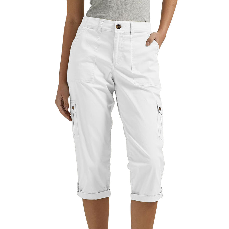 đ§Summer Hot Sale-50% OFFâ€ïžâđ„Multi-Pocket Solid Color Casual Cargo Capri Pants