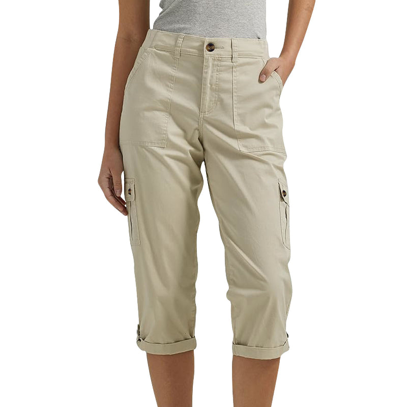 đ§Summer Hot Sale-50% OFFâ€ïžâđ„Multi-Pocket Solid Color Casual Cargo Capri Pants