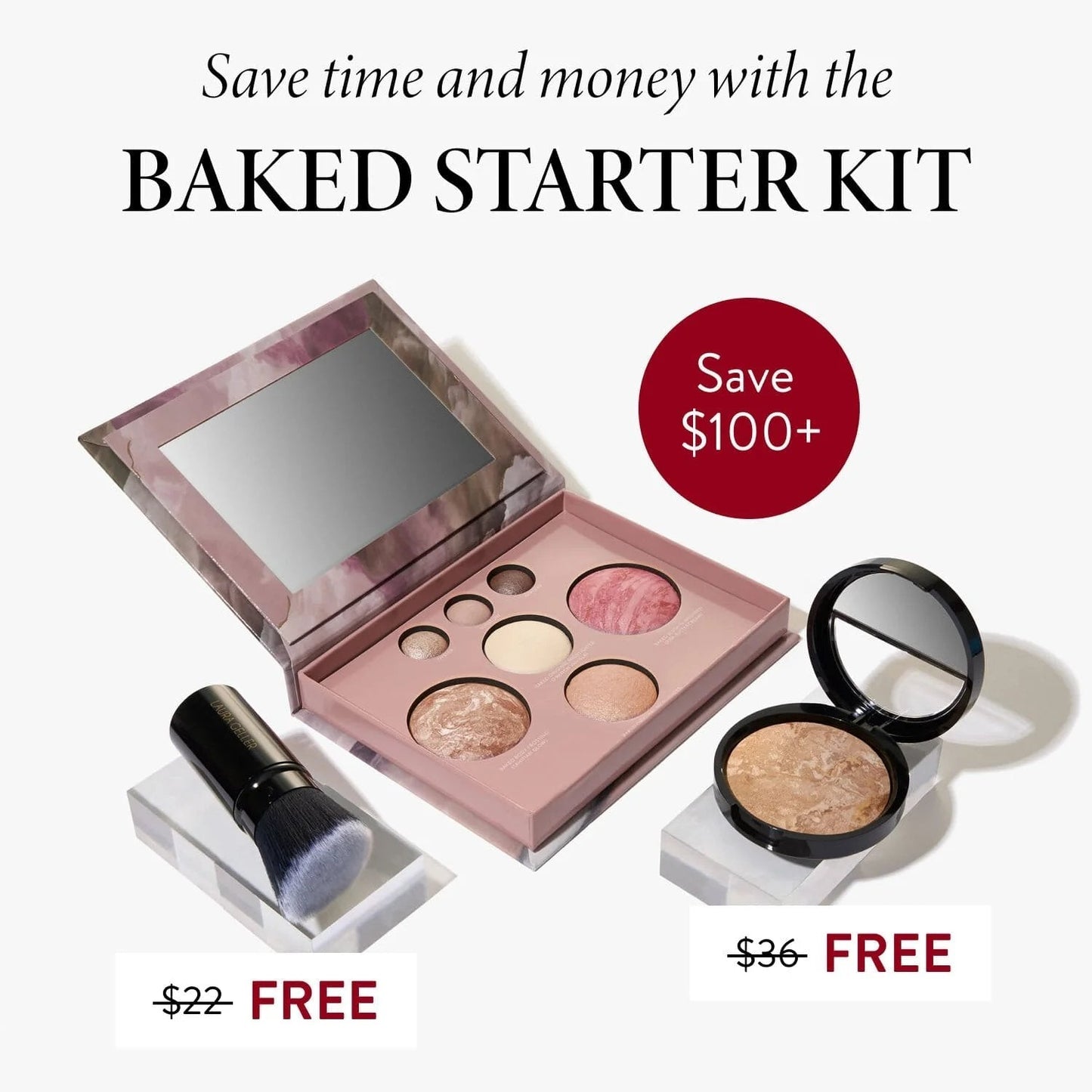 🔥Sista dagen – Köp 1, få 3 set!💄 Upptäck en elegant makeup-look och lås upp Baked Starter Kit (3 delar) 🥐