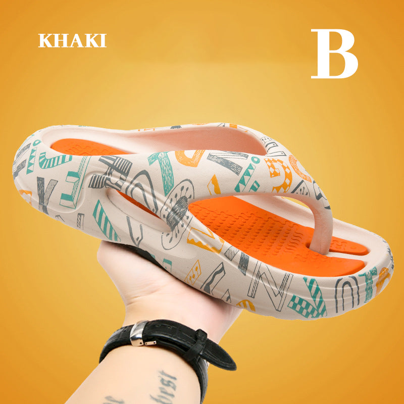 Bekväma Sommarsandaler Flip Flops Tjock Sula