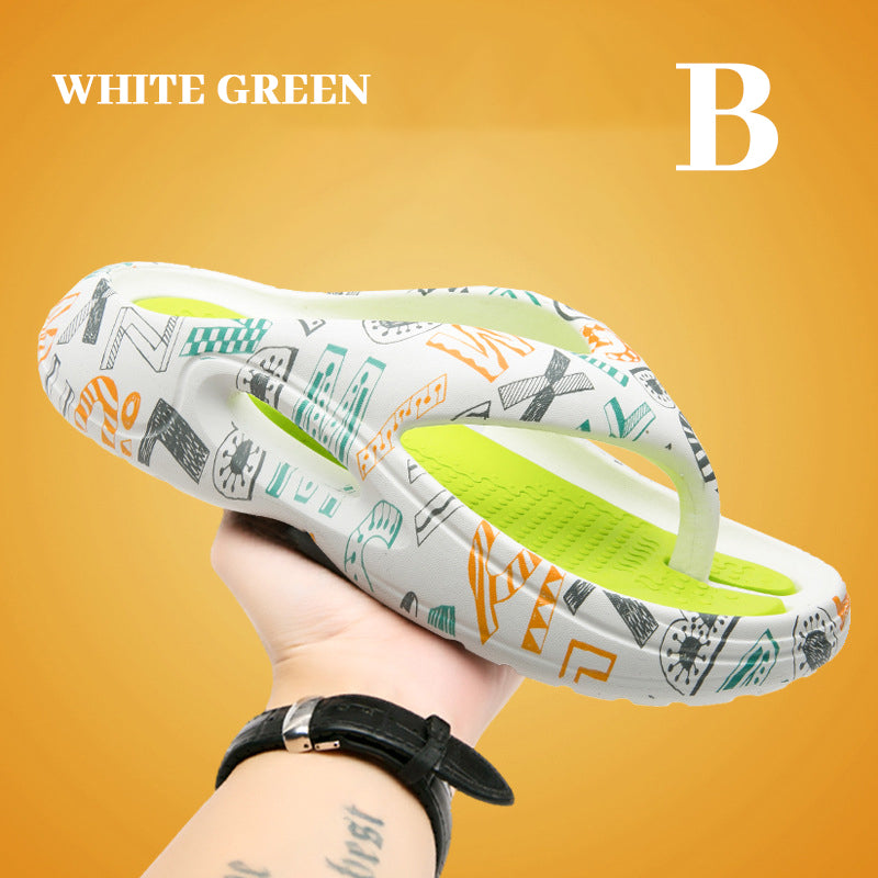 Bekväma Sommarsandaler Flip Flops Tjock Sula