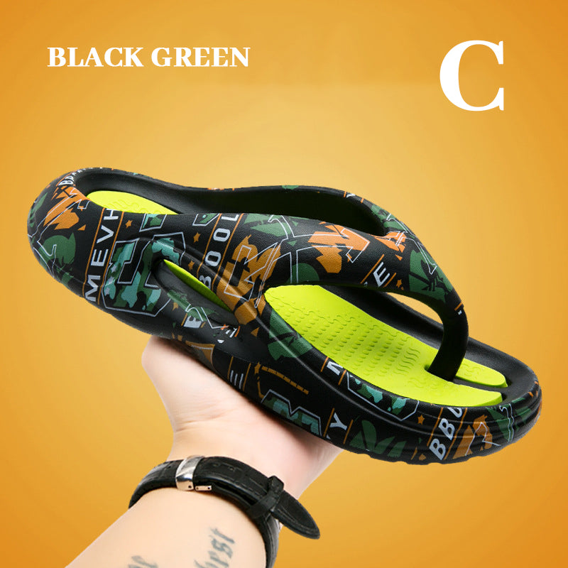 Bekväma Sommarsandaler Flip Flops Tjock Sula