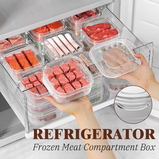 ❄️Frysfack För Färskhållning Av Kött - Gör Frysningen Mer Prydlig/Refrigerator Frozen Meat Compartment Box