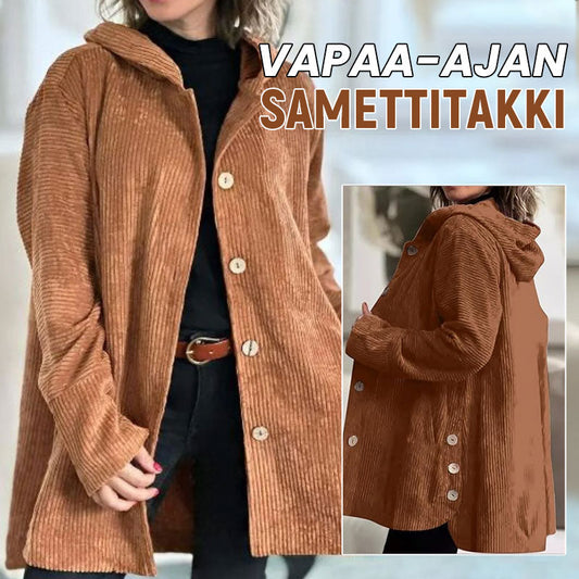 🍂 Casual velvet jacket with hood for fal 🧥
