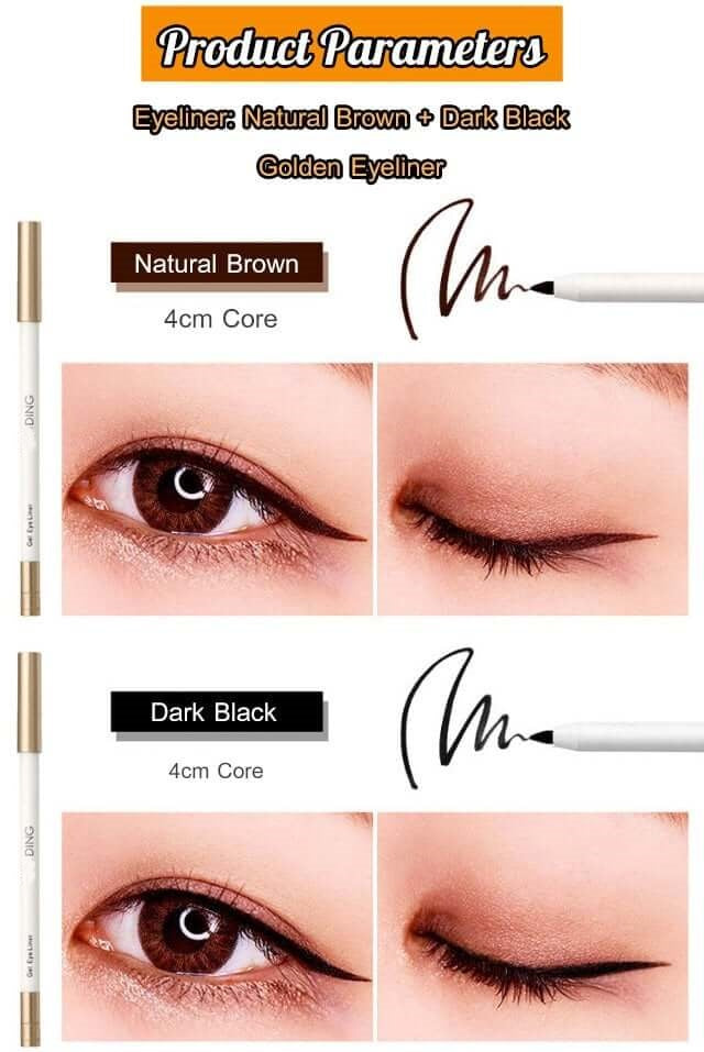 🔥 Köp 2, få 1 gratis 🔥 Snabbtorkande, vatten- och svettålig eyeliner
