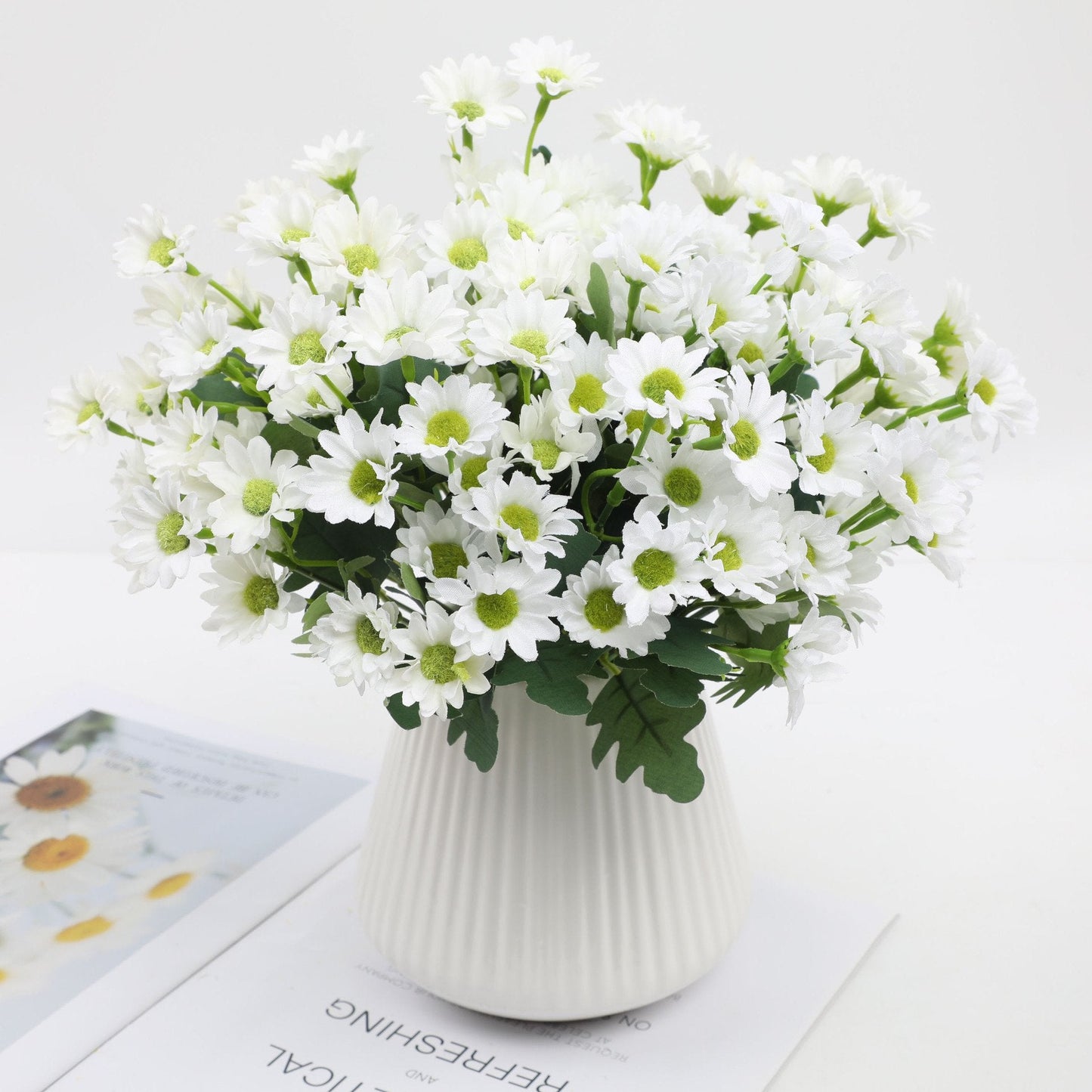 💥 Konstgjorda utomhusblommor Sunset Mums – UV-beständiga, vattentäta, vindtäta