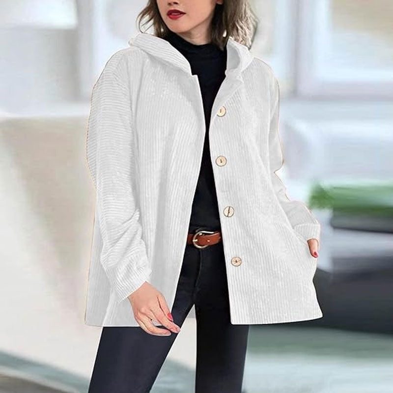 🍂 Casual velvet jacket with hood for fal 🧥