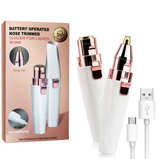2-i-1 anordning för borttagning av ögonbryn och ansiktshår för kvinnor/2-in-1 Women's Eyebrow and Facial Hair Removal Device