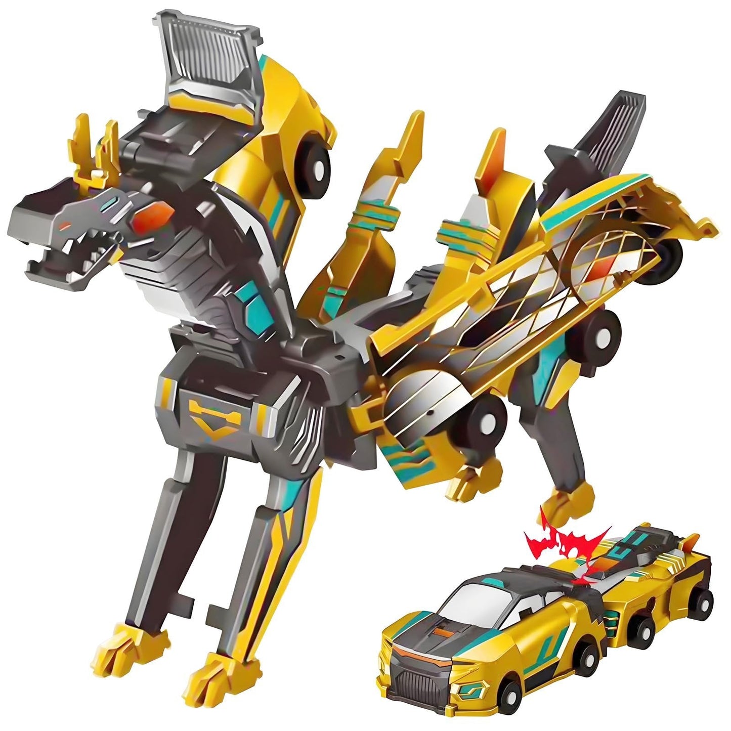 2025 Nyhet 💥 Krockande transformerande dinosauriebil-leksak