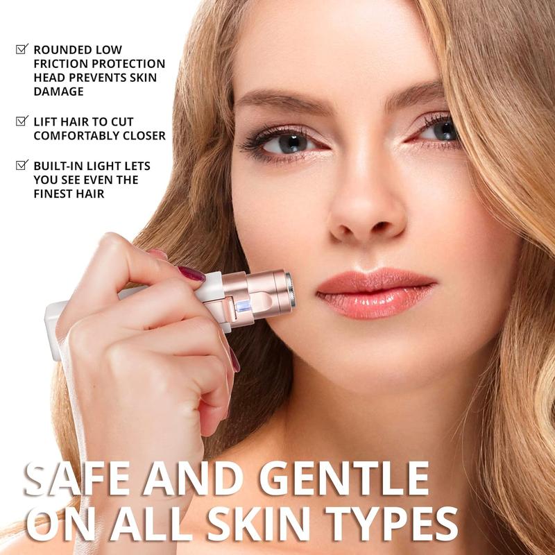 2-i-1 anordning för borttagning av ögonbryn och ansiktshår för kvinnor/2-in-1 Women's Eyebrow and Facial Hair Removal Device