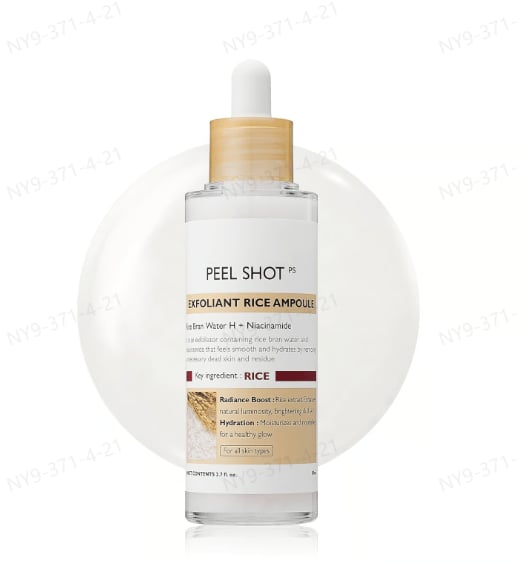 Peel Shot Glow Rice Ampoule Duo – Serum för lystergivande, exfoliering och återfuktning 🌾