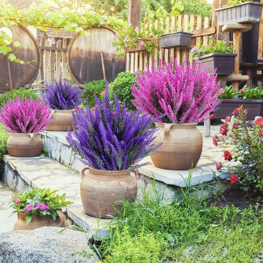 🍁Höstens konstgjorda blommor – heta fynd 🌻Utomhus konstgjorda lavendelblommor