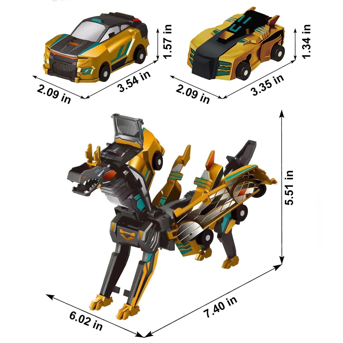 2025 Nyhet 💥 Krockande transformerande dinosauriebil-leksak