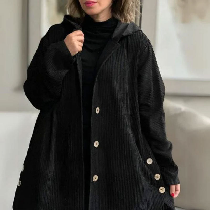 🍂 Casual velvet jacket with hood for fal 🧥