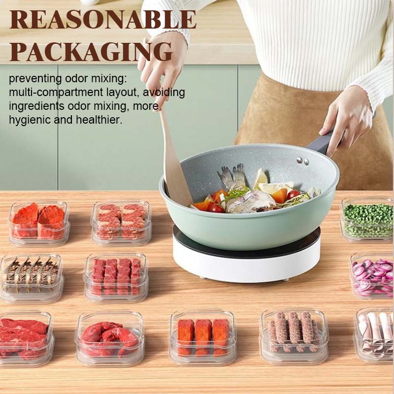 ❄️Frysfack För Färskhållning Av Kött - Gör Frysningen Mer Prydlig/Refrigerator Frozen Meat Compartment Box