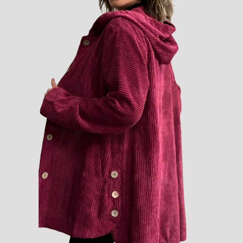 🍂 Casual velvet jacket with hood for fal 🧥
