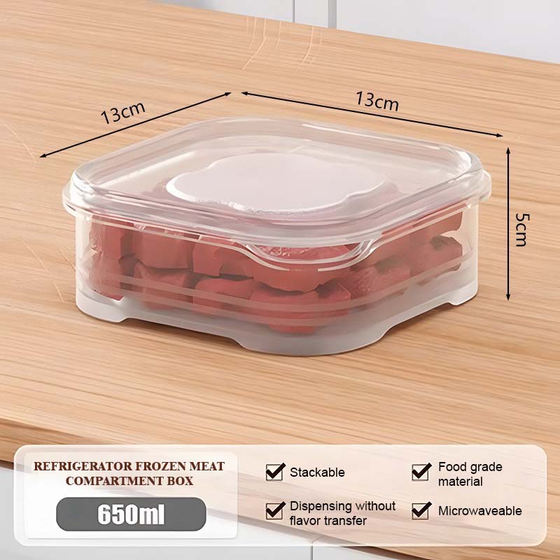 ❄️Frysfack För Färskhållning Av Kött - Gör Frysningen Mer Prydlig/Refrigerator Frozen Meat Compartment Box