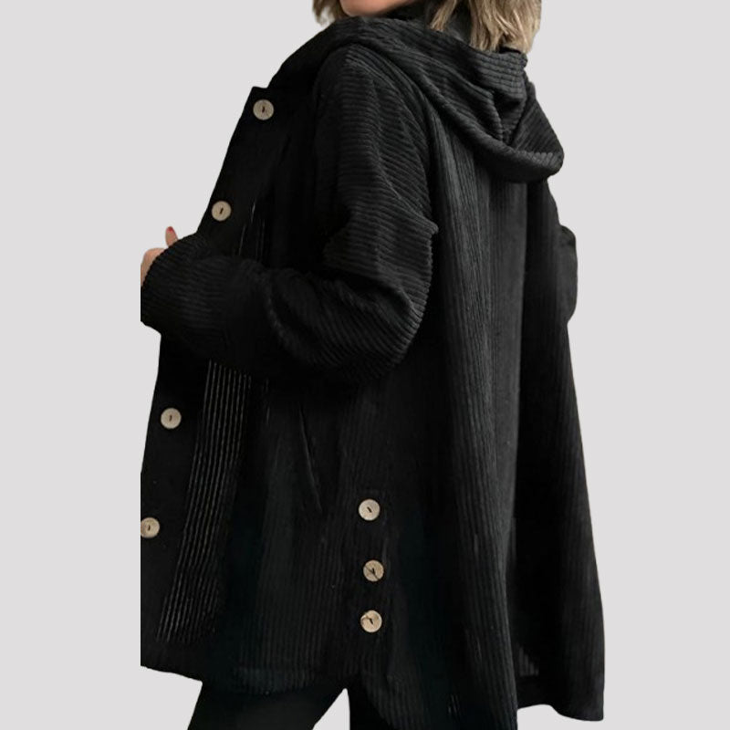 🍂 Casual velvet jacket with hood for fal 🧥