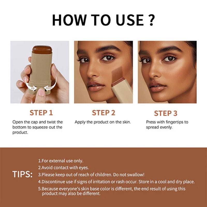 Fuktgivande och lystergivande serumförstärkt foundationstick/Moisturizing and brightening serum enhanced foundation stick