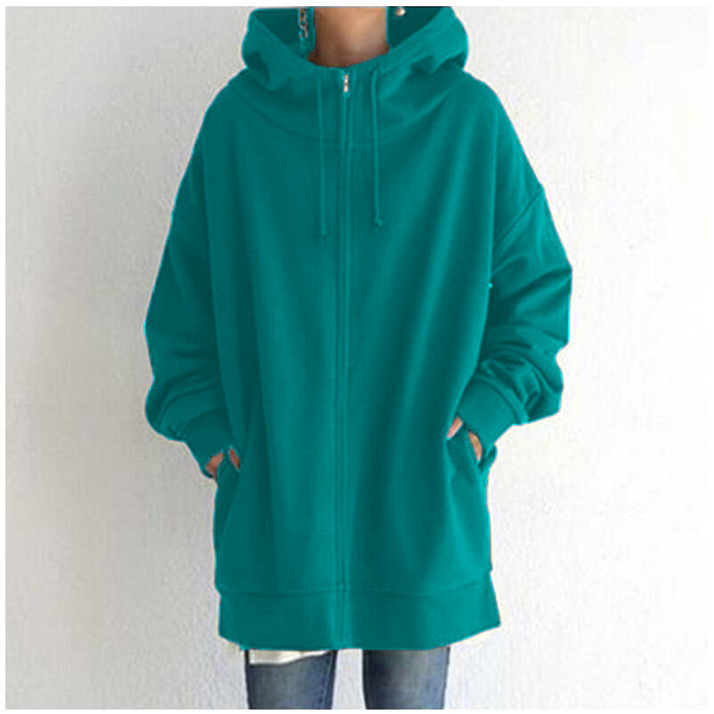💥Begränsat Erbjudande 50% Rabatt🔥 Damernas Höst/Vinter Hoodie med Dragkedja – Köp två, fri frakt