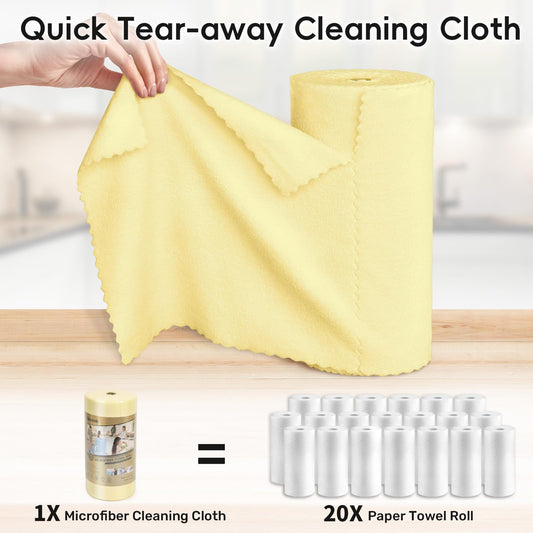 🧼🌀 Superabsorberande Mikrofiberdukar – Återanvändbar Rulle för Hem & Kök
