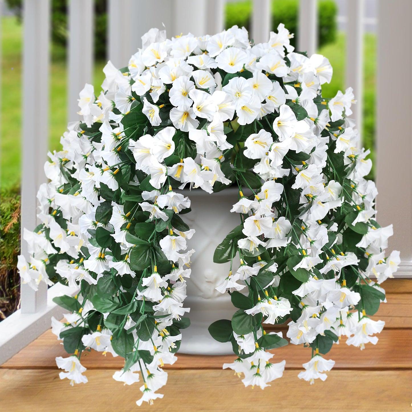 🔥Konstgjorda konstgjorda hängande blommorväxter - UV-beständig, vattentät, vindtät