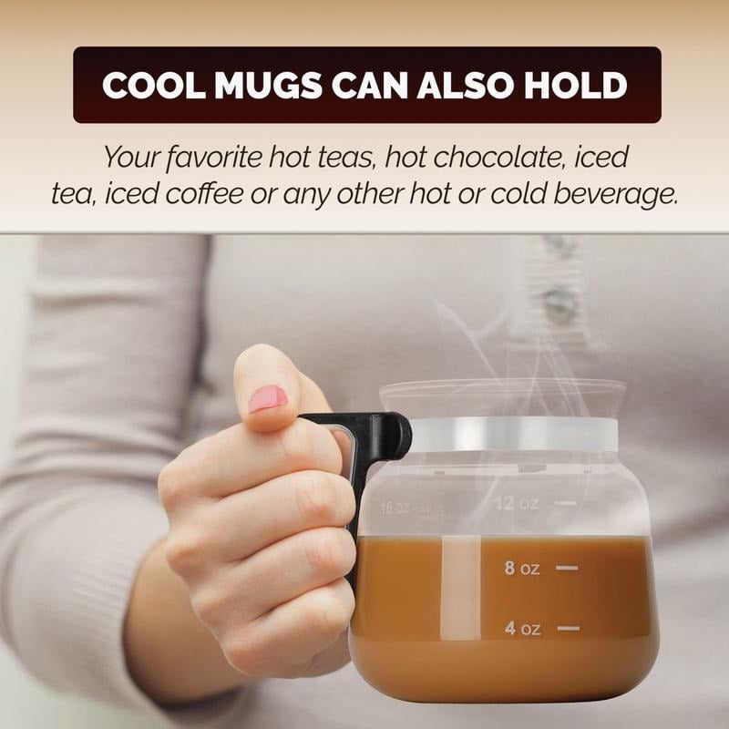 💕49% RABATT💖☕ 16 oz Glasmugg – Kaffekannestil