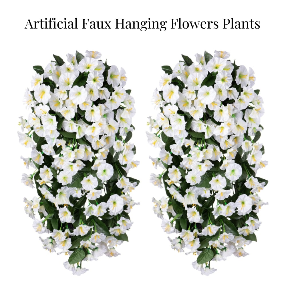 🔥Konstgjorda konstgjorda hängande blommorväxter - UV-beständig, vattentät, vindtät