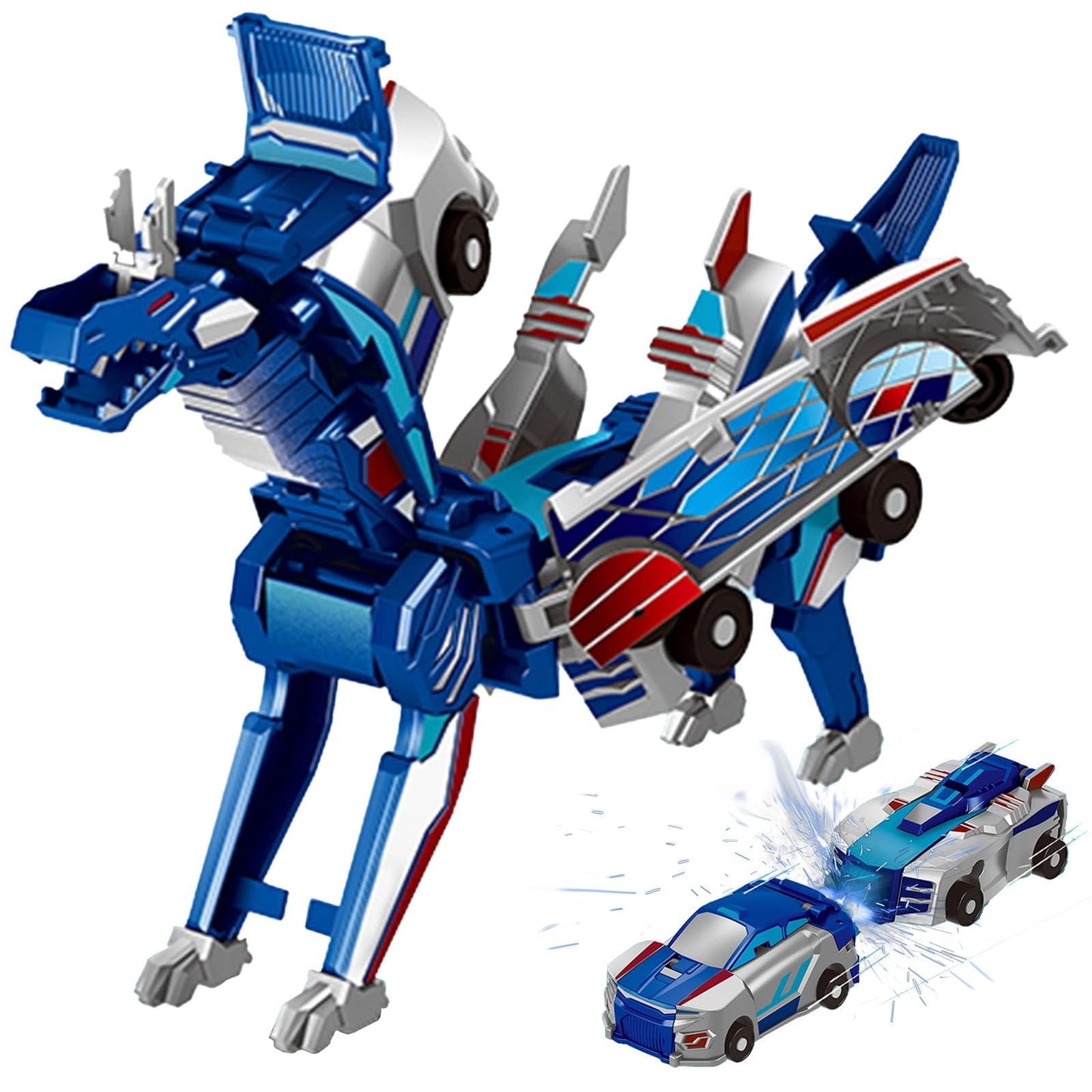2025 Nyhet 💥 Krockande transformerande dinosauriebil-leksak