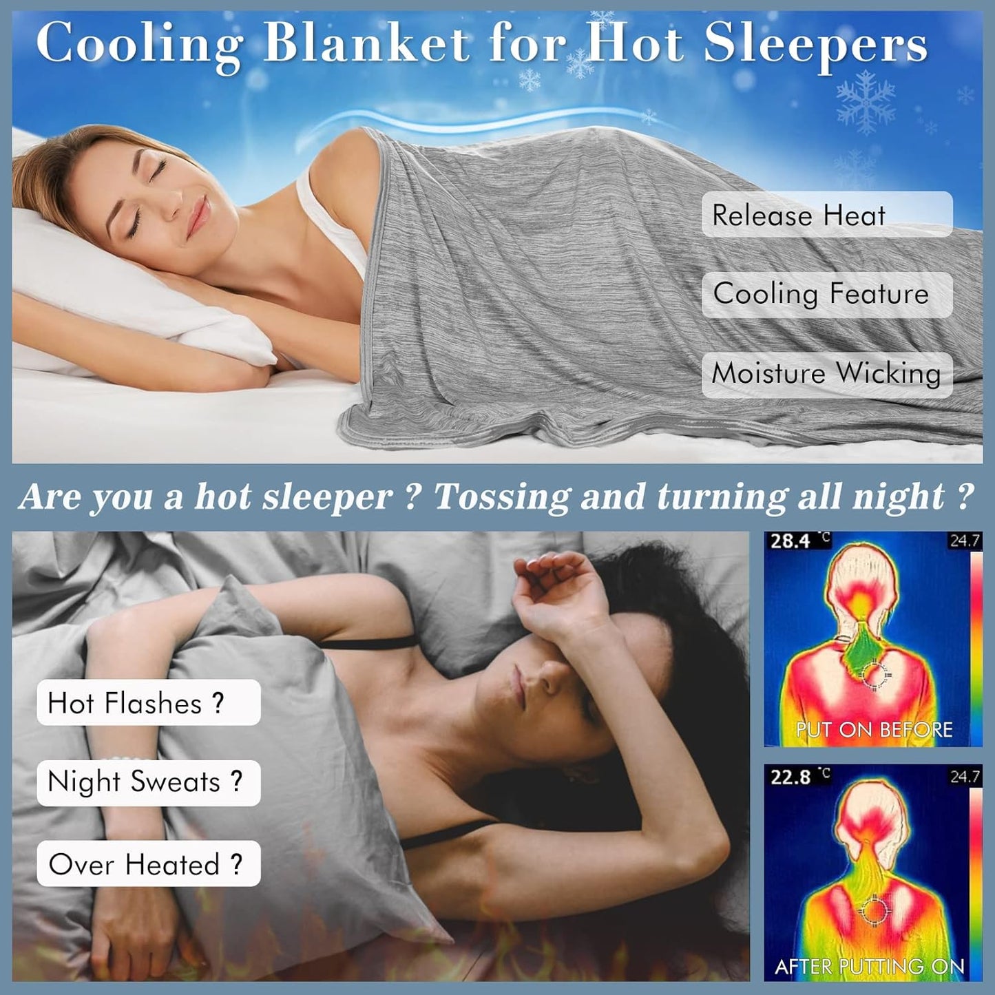 Den Ultimata Svalkande Sommarfilten/❄The Ultimate Cooling Summer Throw Blanket
