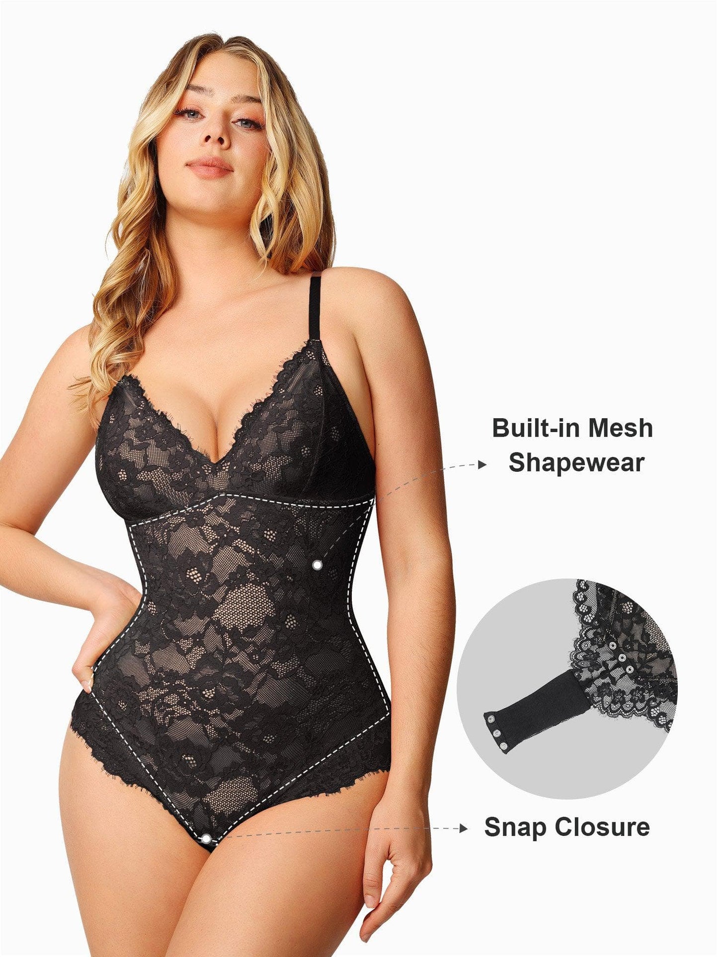 Elegant spetsformande body