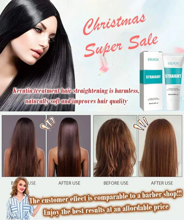 🎉Köp 2, få 1 gratis🎁 Keratinbehandling för rakare hår